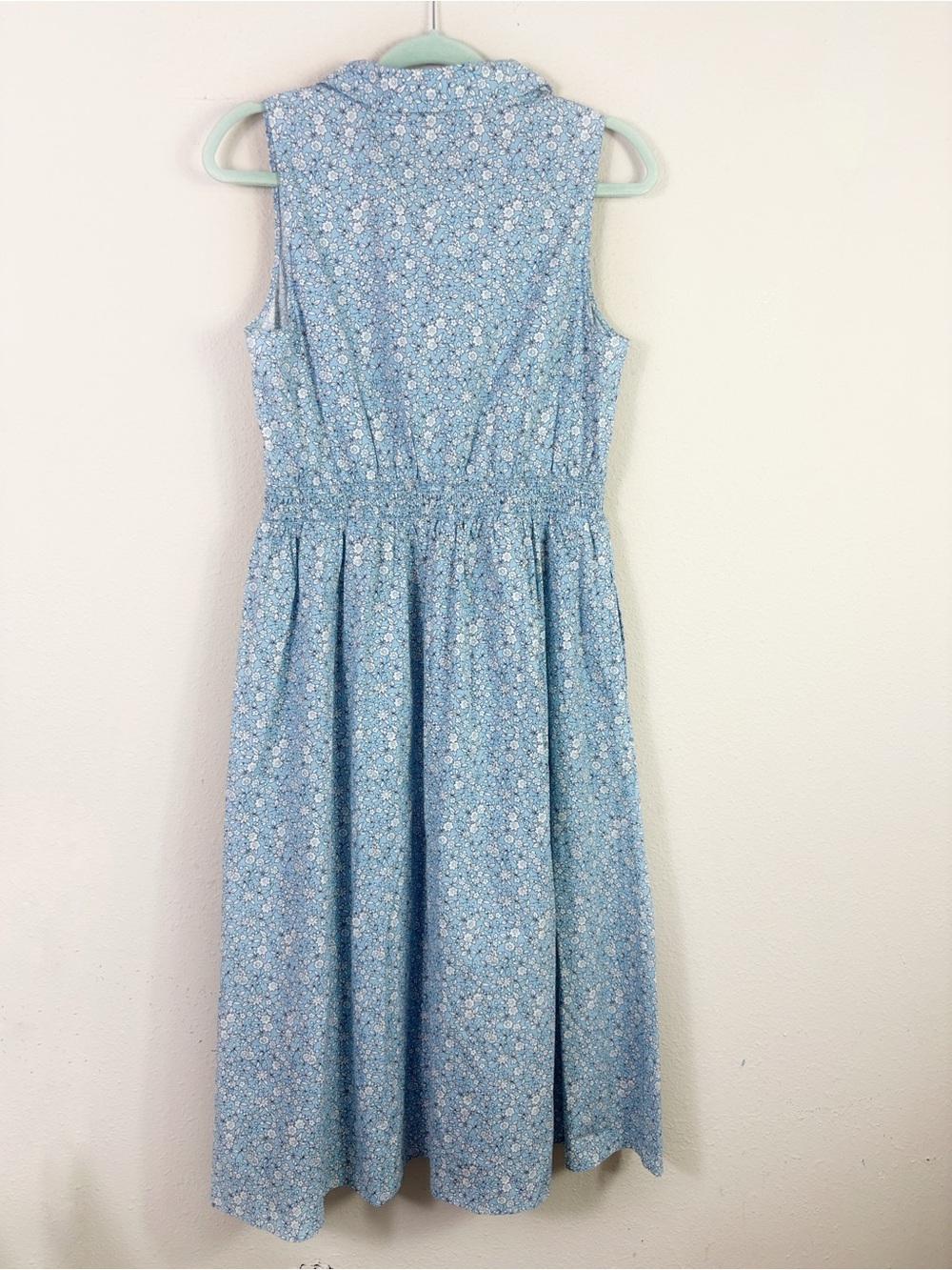 NWT J. Crew Printed collared midi floral dress in daydream blue ivory size 6 - Picture 5 of 11